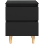 Mesita de noche patas de madera pino maciza negro 40x35x50 cm de vidaXL, Mesitas de noche - Ref: Foro24-805853, Precio: 42,91...