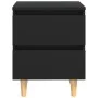 Mesita de noche patas de madera pino maciza negro 40x35x50 cm de vidaXL, Mesitas de noche - Ref: Foro24-805853, Precio: 42,41...