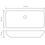 Luxurious rectangular white ceramic washbasin 71x39 cm by vidaXL, Sinks - Ref: Foro24-140691, Price: 106,69 €, Discount: %