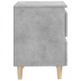 Bedside table with concrete gray pine wood legs 40x35x50 cm by vidaXL, Nightstands - Ref: Foro24-805859, Price: 45,79 €, Disc...