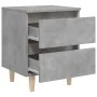 Nachttisch mit betongrauen Kiefernholzbeinen 40x35x50 cm von vidaXL, Nachttische - Ref: Foro24-805859, Preis: 45,12 €, Rabatt: %
