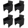 Dining chairs 4 units black synthetic leather by vidaXL, dining chairs - Ref: Foro24-160183, Price: 606,06 €, Discount: %