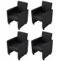 Sillas de comedor 4 unidades cuero sintético negro de vidaXL, Sillas de comedor - Ref: Foro24-160183, Precio: 592,14 €, Descu...