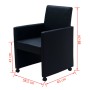 Esszimmerstühle 4 Einheiten aus schwarzem Kunstleder von vidaXL, Essstühle - Ref: Foro24-160183, Preis: 564,68 €, Rabatt: %