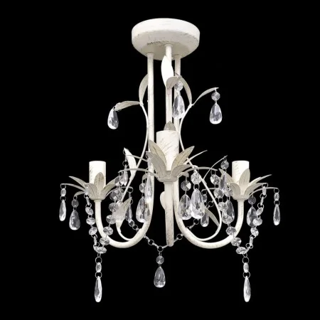 White Elegant Crystal Chandelier Pendant Lamp by vidaXL, chandeliers - Ref: Foro24-240686, Price: 53,81 €, Discount: %