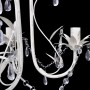 Lámpara colgante araña de cristal elegante blanca