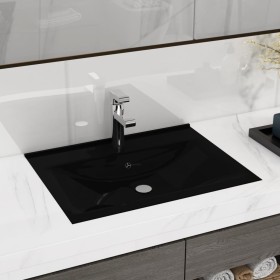 Rectangular ceramic sink with black tap hole 60x46 cm by vidaXL, Sinks - Ref: Foro24-140687, Price: 105,48 €, Discount: %