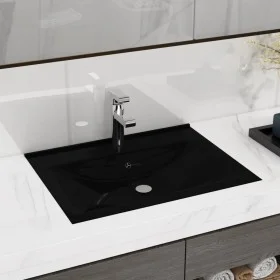 Rectangular ceramic sink with black tap hole 60x46 cm by vidaXL, Sinks - Ref: Foro24-140687, Price: 85,10 €, Discount: %