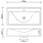 Lavabo rectangular cerámica orificio de grifo negro 60x46 cm de vidaXL, Lavabos - Ref: Foro24-140687, Precio: 105,48 €, Descu...