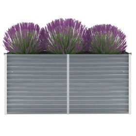 Hochbeet aus grau verzinktem Stahl, 160 x 40 x 77 cm von vidaXL, Töpfe und Pflanzgefäße - Ref: Foro24-44848, Preis: 64,88 €, ...