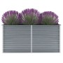 Raised garden bed gray galvanized steel 160x40x77 cm by vidaXL, Pots and planters - Ref: Foro24-44848, Price: 64,88 €, Discou...