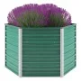 Arriate de jardín de acero galvanizado verde 129x129x77 cm de vidaXL, Maceteros y jardineras - Ref: Foro24-44857, Precio: 65,...