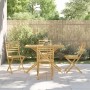 Juego de comedor de jardín 5 piezas bambú