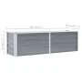 Arriate de jardín de acero galvanizado gris 160x40x45 cm de vidaXL, Maceteros y jardineras - Ref: Foro24-44850, Precio: 43,74...