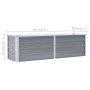 Gray galvanized steel garden bed 160x40x45 cm by vidaXL, Pots and planters - Ref: Foro24-44850, Price: 40,79 €, Discount: %