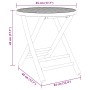 Juego de mesa y sillas de jardín 3 piezas bambú