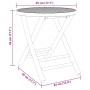 Juego de mesa y sillas de jardín 3 piezas bambú