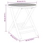 Juego de mesa y sillas de jardín 3 piezas bambú