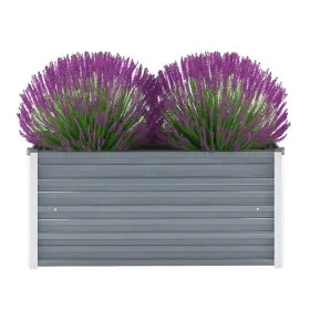 Gray galvanized steel garden bed 100x40x45 cm by vidaXL, Pots and planters - Ref: Foro24-44854, Price: 37,66 €, Discount: %
