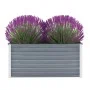Graues Gartenbett aus verzinktem Stahl, 100 x 40 x 45 cm von vidaXL, Töpfe und Pflanzgefäße - Ref: Foro24-44854, Preis: 41,48...