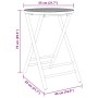 Juego de mesa y sillas de jardín 3 piezas bambú