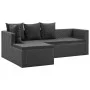 Set de muebles de jardín 4 pzas y cojines ratán sintético negro de vidaXL, Conjuntos de jardín - Ref: Foro24-46105, Precio: 4...