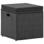 Set de muebles de jardín 4 pzas y cojines ratán sintético negro de vidaXL, Conjuntos de jardín - Ref: Foro24-46105, Precio: 4...
