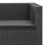 Set de muebles de jardín 4 pzas y cojines ratán sintético negro de vidaXL, Conjuntos de jardín - Ref: Foro24-46105, Precio: 4...