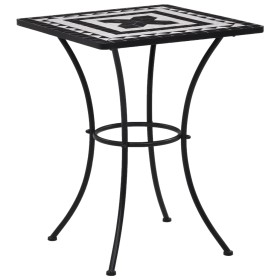 Black and white ceramic mosaic bistro table 60 cm by vidaXL, Garden tables - Ref: Foro24-46707, Price: 103,67 €, Discount: %