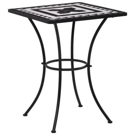 Black and white ceramic mosaic bistro table 60 cm by vidaXL, Garden tables - Ref: Foro24-46707, Price: 103,67 €, Discount: %