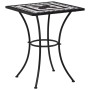 Black and white ceramic mosaic bistro table 60 cm by vidaXL, Garden tables - Ref: Foro24-46707, Price: 103,67 €, Discount: %