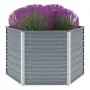 Gray galvanized steel garden bed 129x129x77 cm by vidaXL, Pots and planters - Ref: Foro24-44856, Price: 55,54 €, Discount: %