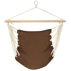 Hamaca Silla 100 x 80 cm Algodón Marrón de vidaXL, Hamacas - Ref: Foro24-40354, Precio: 34,24 €, Descuento: %