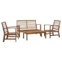 Gartenmöbel-Set 4-teilig aus massivem Akazienholz von vidaXL, Gartensets - Ref: Foro24-47282, Preis: 243,92 €, Rabatt: %