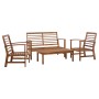 Gartenmöbel-Set 4-teilig aus massivem Akazienholz von vidaXL, Gartensets - Ref: Foro24-47282, Preis: 259,53 €, Rabatt: %