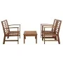 Gartenmöbel-Set 4-teilig aus massivem Akazienholz von vidaXL, Gartensets - Ref: Foro24-47282, Preis: 243,92 €, Rabatt: %