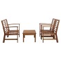 Gartenmöbel-Set 4-teilig aus massivem Akazienholz von vidaXL, Gartensets - Ref: Foro24-47282, Preis: 259,53 €, Rabatt: %