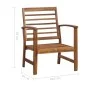 Gartenmöbel-Set 4-teilig aus massivem Akazienholz von vidaXL, Gartensets - Ref: Foro24-47282, Preis: 243,92 €, Rabatt: %