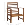 Gartenmöbel-Set 4-teilig aus massivem Akazienholz von vidaXL, Gartensets - Ref: Foro24-47282, Preis: 259,53 €, Rabatt: %