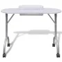 Folding manicure table with wheels white by vidaXL, Manicure tool sets - Ref: Foro24-110124, Price: 89,56 €, Discount: %