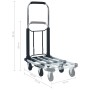 Silberner Aluminium-Klapptransportwagen 150 kg von vidaXL, Treppen auf Rädern - Ref: Foro24-146448, Preis: 100,55 €, Rabatt: %