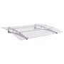 Türvordach aus silbernem und transparentem Polycarbonat, 120 x 90 cm von vidaXL, Markisen - Ref: Foro24-144828, Preis: 95,77 ...