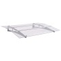 Türvordach aus silbernem und transparentem Polycarbonat, 120 x 90 cm von vidaXL, Markisen - Ref: Foro24-144828, Preis: 90,83 ...