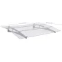 Türvordach aus silbernem und transparentem Polycarbonat, 120 x 90 cm von vidaXL, Markisen - Ref: Foro24-144828, Preis: 95,77 ...
