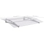 Türvordach aus silbernem und transparentem Polycarbonat, 120 x 90 cm von vidaXL, Markisen - Ref: Foro24-144828, Preis: 90,83 ...