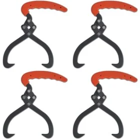 Wooden log tongs with PVC handle 4 units by vidaXL, Forestry engineering and wood industry - Ref: Foro24-141269, Price: 34,32...