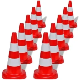 Reflektierende Leitkegel 10 Stück rot und weiß 50 cm von vidaXL, Straßen- und Verkehrszeichen - Ref: Foro24-141818, Preis: 10...