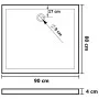 Rechteckige Duschwanne aus schwarzem ABS 80x90 cm von vidaXL, Duschwannen - Ref: Foro24-148917, Preis: 109,98 €, Rabatt: %