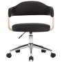 Silla de comedor giratoria madera curvada cuero sintético negro de vidaXL, Sillas de comedor - Ref: Foro24-287418, Precio: 12...