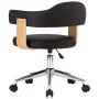 Silla de comedor giratoria madera curvada cuero sintético negro de vidaXL, Sillas de comedor - Ref: Foro24-287418, Precio: 12...